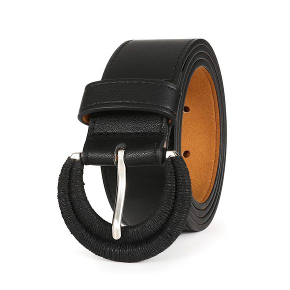 Women\'s Leather Belts For Dresses Black Leather Waist Belt Fashion Ladies